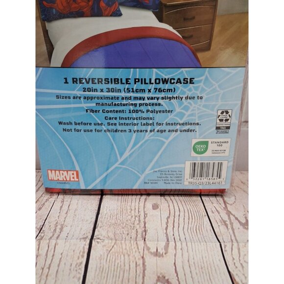 Marvel Spider-Man Reversible Pillowcase 20" X 30" 100% Polyester Kids Bedding (p - Picture 4 of 4